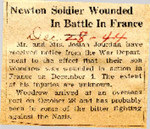 Newton Solider Wounded In Battle In France (Woodrow Jourdan) 12-28-1944