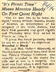 "It's Picnic Time" Muses Maurice Heady On First Quiet Night 7-4-1944 by Newton Illinois Public Library