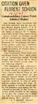Citation Given Florent Schuch 1-25-1945