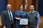 Jay Gatrell, V.P. of Academic Affairs, with Lauri J. DeRuiter-Willems, 5 Years of Service by Beverly Cruse