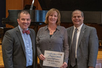 Deborah Endlsey (25 Years of Service), with President Glassman and Jay Gatrell, Vice President for Academic Affairs by Beverly Cruse