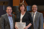 Shelly J. James (15 Years of Service), with President Glassman and Jay Gatrell, Vice President for Academic Affairs by Beverly Cruse