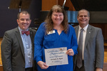 Georgia A. Ryan (10 Years of Service), with President Glassman and Jay Gatrell, Vice President for Academic Affairs by Beverly Cruse