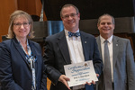 Eric S. Davidson (20 Years of Service), with President Glassman and Lynette Drake, Interim Vice President for Student Affairs by Beverly Cruse